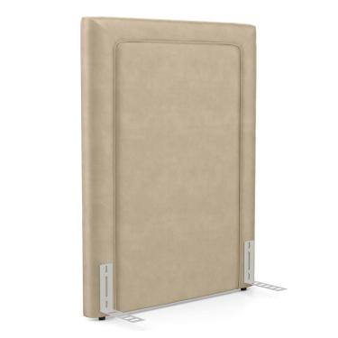 Imagem de Cabeceira Cama Box Solteiro Alba 90cm com Frame Veludo Bege - Desk Design