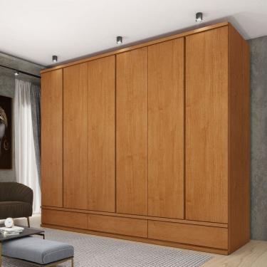 Imagem de Guarda-Roupa Casal Epic 6 Portas 9 Gavetas Cinamomo - Pnr Móveis