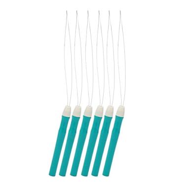 Imagem de Ferramenta de caneta de bordado de bordado diy com agulha de punção ajustável para costurar trabalho artesanal em casa de aula de aula de aço inoxidável plástico 6pcs