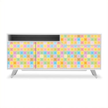 Imagem de Adesivo de Revestimento Móveis - Quadrados Coloridos - 632rev - Allodi