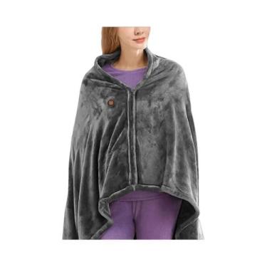 Imagem de Cobertor Elétrico Aquecido De Veludo De Vison USB Multifuncional Com T