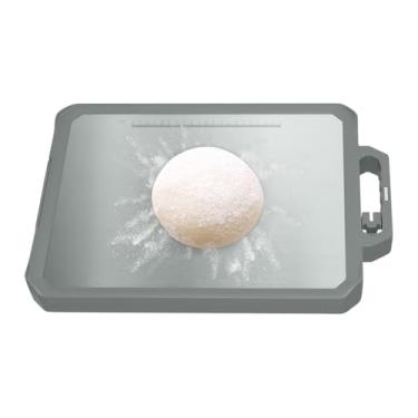 Imagem de Rrlihjgu Tábua de Corte Dupla Face,Tábua de Corte Metálica | Esteira Antiaderente Grau Alimentício com Função para Preparar Legumes para Churrasco Acampamento Cozinhar