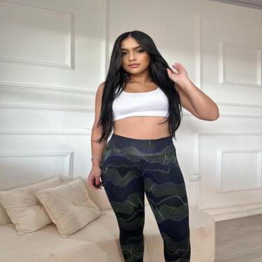 Imagem de Calça legingg Academia P M G GG - AM Modas, Verde, GG