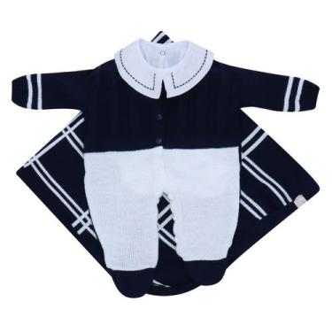 Imagem de Kit de Maternidade Jacquard e Body Infantil com Gola Bordada - Kowak, 