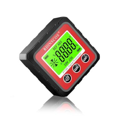 Imagem de Medidor de ângulo recarregável, medidor de ângulo magnético, caixa de nível magnético forte de 4 lados com inclinômetro de transferidor de luz de fundo LCD para marcenaria, serra de mesa, construção e