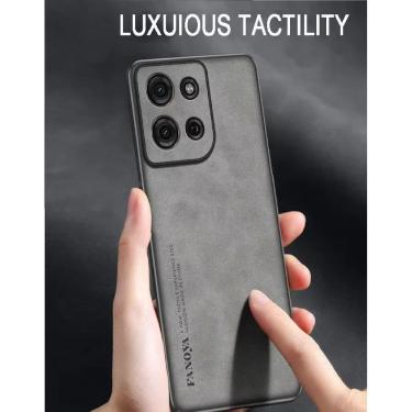 Imagem de Capinha Luxo Couro Camurça Luxury Para Motorola Moto Edge 60 Fusion / Edge 60 5G