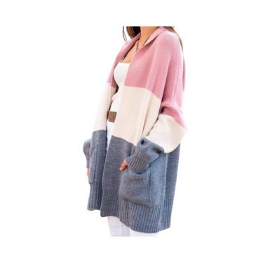 Imagem de Casaco cardigã Emma Tricolor Wool Blend feito no Chile - Lightbek Offi