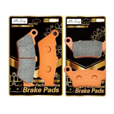 Imagem de Pastilhas de freio dianteiras traseiras de fibra de carbono compatíveis com/para BMW G 650 GS F 650 GS 2007 2008 2009 2010 2011 2012 F 650 ST F 650 CS FA209F FA213R