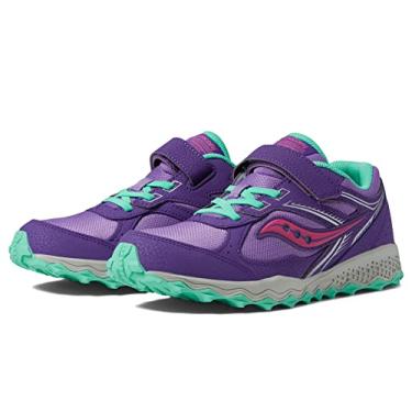 Imagem de Saucony Tênis de corrida unissex Cohesion Tr14 com fecho alternativo, Roxo/rosa, 12.5 Wide Big Kid