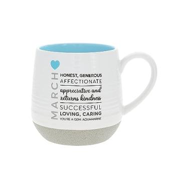 Imagem de Pavilion Gift Company - Caneca de março de 500 ml, presentes de astrologia, caneca de café de cerâmica de grés com sinal astrológico, azul