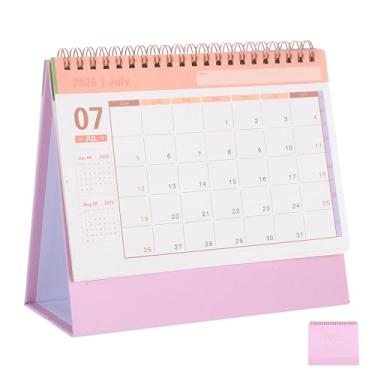 Imagem de SHINEOFI Calendário 2026: calendário de mesa pequeno 2025-2026, julho de 2025 a dezembro de 2026, agenda flip de 18 meses para escritório em casa, fácil planejamento e organização, papel grosso