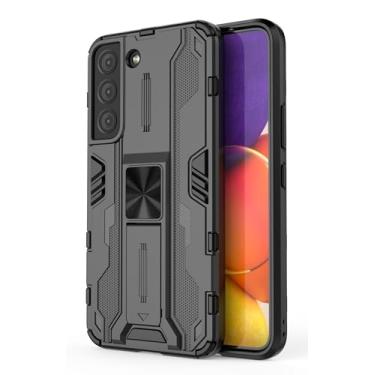 Imagem de SORAKA Capa para Samsung Galaxy S22 5G com suporte Capa de proteção resistente para Samsung Galaxy S22 5G Capa com placa de metal para suporte magnético para carro Capa Silm Fit