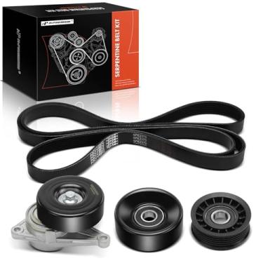 Imagem de A-Premium Kit de transmissão de correia serpentina do motor compatível com Ford Explorer 1996-2001 e Mercury Mountaineer 1997-2001 - 5.0L