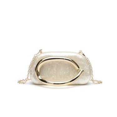 Imagem de Bolsa clutch de acrílico para mulheres, clássica, redonda, acrílica, noturna, vintage, metal, guidão, bolsa para festa de casamento, formatura, Bege6