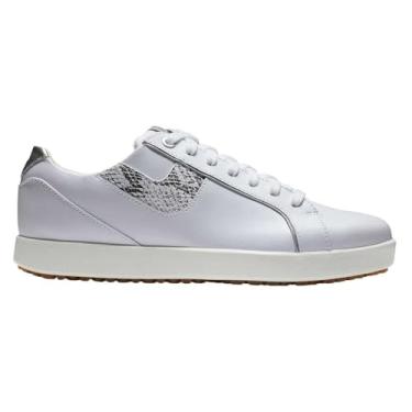 Imagem de FootJoy Sapato de golfe feminino Fj Links, Branco/Cobra, 10