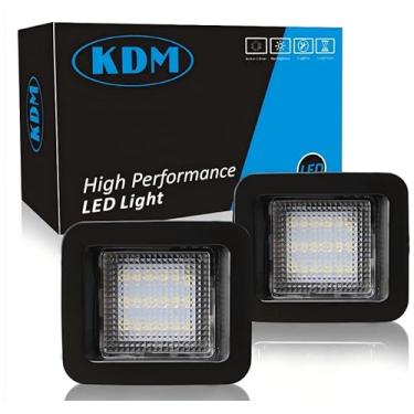 Imagem de KDM Luz de LED para placa de número de licença adequada para substituição de montagem Ford F150 Raptor 2015-2020, caminhonete, etiqueta traseira, lente transparente 6000 K, pacote com 2 peças