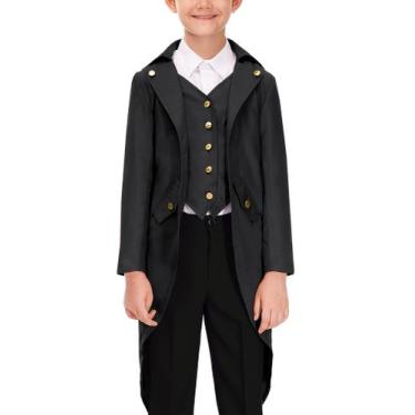Imagem de Casaco pirata Steampunk medieval de Halloween para meninos BesserBay 6