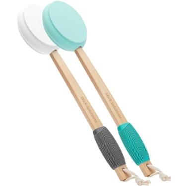 Imagem de Slick- aplicador de loção, 43 cm, aplicador para suas costas, loção aplicadora de costas, orgânico certificado, lavável de fácil alcance, aplicadores, autobronzeador para todos os tons de pele. Cores
