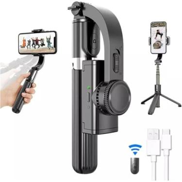 Imagem de GIMBAL ESTABILIZADOR AUTOMÁTICO PARA CELULAR - Ideal para Vlogs, gravação de videos e selfies.