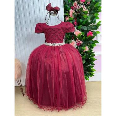 Imagem de Vestido Longo Laura com Peito Rendado na Cor Marsala - Fabuloso Ateliê