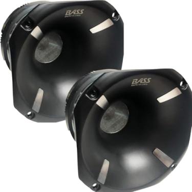 Imagem de Bass Rockers Driver de titânio com bobina de voz de 5 cm, buzina de alumínio, 600 watts, 8 Ohm com driver de alta frequência (pacote com 2) com quadriciclo UTV Boat Car Home DJ Pro Audio Concert