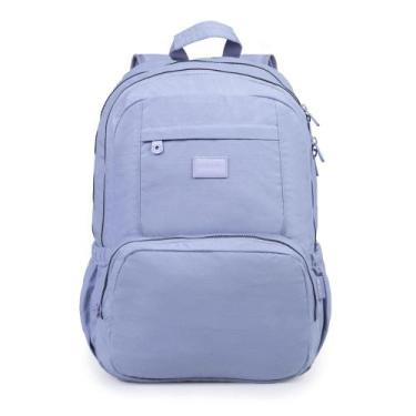 Imagem de Mochila Escolar Juvenil Feminina Crinkle Chic Azul Clara - Bagaggio, U