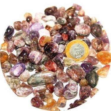 Imagem de 500g Super Seven Rolado + Auralite 23 + Cacoxenita - Pedras Naturais p