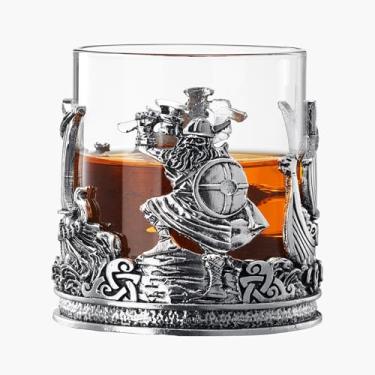 Imagem de Copo Viking & Mythological Pewter Whisky, vinho, cerveja e água - 340.2 g ÚNICO - água, rum, conhaque e copo escocês, elegante, copo de cristal medieval, presentes para homens e mulheres, vidro