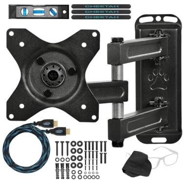 Imagem de Cheetah Suporte de parede para TV de braço articulado ALAMB (extensão de 38.1 cm) para TVs de 12 a 24 polegadas e monitores de até VESA 100 e até 18 kg, incluindo um cabo HDMI de 10' Twisted Veins