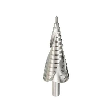 Imagem de WZFC Broca de cone HSS de 4-32 mm, ferramentas de perfuração de núcleo de cortador de furo de metal de madeira ranhura espiral