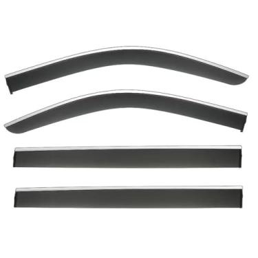 Imagem de GRJQRKHZ Defletor de janela lateral do carro para c&hevrolet Tahoe 2014-2021 Weathershied viseira de porta vento sol proteção chuva janela lateral defletores de vento