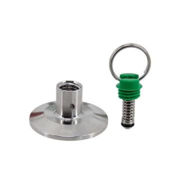 Imagem de Tampa de extremidade de 1,5" com braçadeira tripla e válvula de alívio de pressão (PRV) - 17/35/65/100 psi para cerveja caseira, vinho, kombucha(65psi)