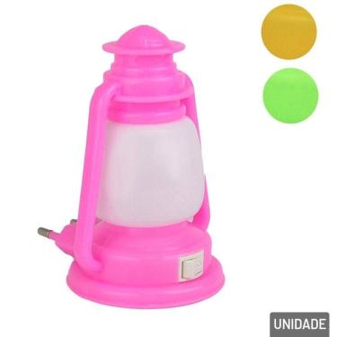 Imagem de Luminária de Tomada Bivolt Lamparina Color - Tudo em Caixa