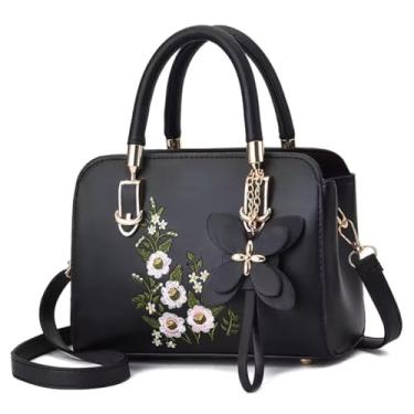 Imagem de Bolsa Transversal Feminina Pequena Casual Moda Igreja Bíblia (Preto)