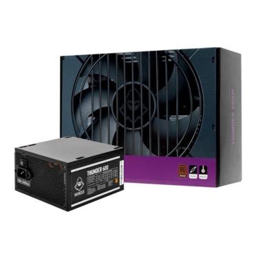 Imagem de Fonte ATX Gamer Mancer Thunder 600W 80 Plus Bronze, PFC Ativo, 24P/ 2xEPS/ 2xPCIe/ 120mm, MCR-THR600-BL01
