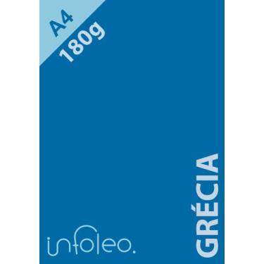 Imagem de Papel Color Plus A4 180 gramas Grécia (Azul Royal), 10 Folhas