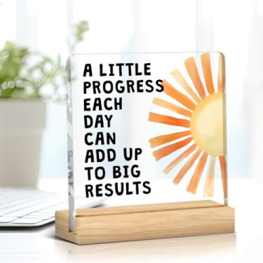 Imagem de Placa acrílica de saúde mental, presentes motivacionais inspiradores, decoração de escritório, decoração de mesa para mulheres, presente de escritório