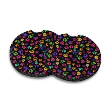 Imagem de Porta-copos Dog Paws para seu carro com aderência na ponta dos dedos, acessórios automotivos para mulheres e homens, pacote com 2