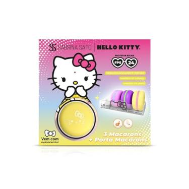 Imagem de KIT 3 LIP BALM MACARON PORTA MACARON DE ACRILICO HELLO KITTY