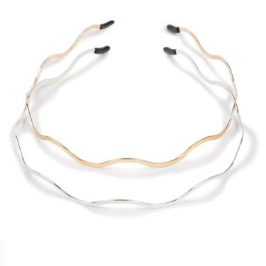 Imagem de 2 faixas de cabelo femininas elásticas douradas e prateadas para fantasia moderna, comunhão, faixa de cabeça de diadema, joias de cabelo para mulheres, comunhão, todos tiaras de cabeça Dirndl Bride