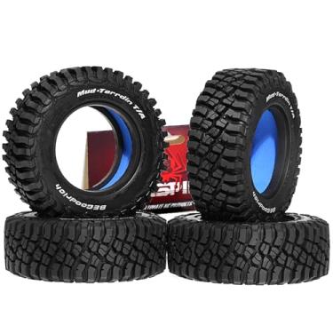 Imagem de REDSPIDER 1.9'' Crawler Tires OD 89MM/3.54'' (4PCS) Dual Stage Closed Cell Inner Car Crawler Tire Foams for 1/12 RC Crawler MJX H12Y+ MN-128 MN82S LC79 (Tire)