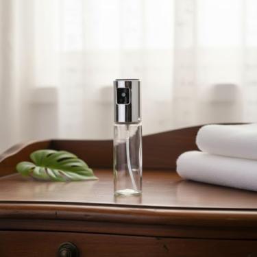 Imagem de Pulverizador de óleo para cozinhar, frasco de spray de azeitona para cozinha, 100 ml, frasco de vidro para cozinhar/salada/churrasco (prata)