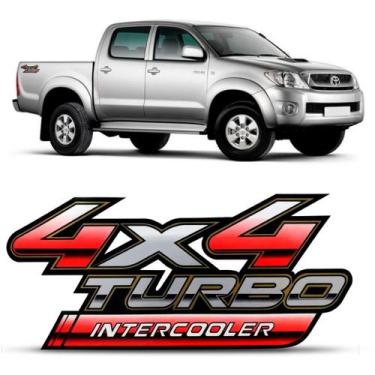Imagem de Adesivo Hilux 4x4 2009 2010 2011 2012 2013 2014 2015 Turbo Intercooler