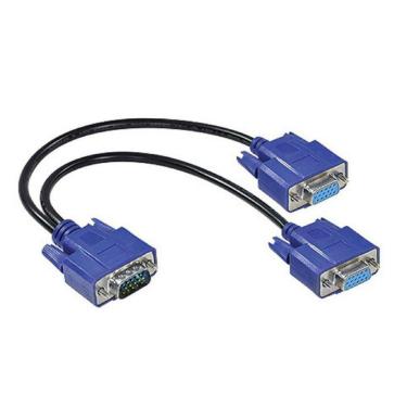 Imagem de Cabo Vga Y Db15M X  2Db15F Com 20Cm