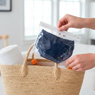 Imagem de 10 Saquinhos 20cm X 20cm Organizador Biquíni E Lingerie Transparente