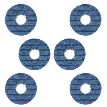 Imagem de Zengerent Almofadas de esfregão de substituição de 6 peças compatíveis com aspirador de pó Eufy Omni C20, almofadas de esfregão de microfibra laváveis e reutilizáveis
