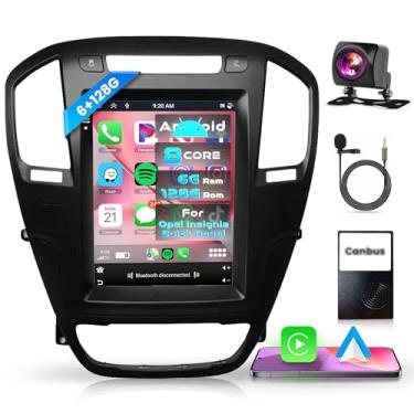 Imagem de Rádio automotivo Android 6G + 128G para Buick Regal 2009-2013, Rimoody Car Stereo CarPlay Android Auto 9,7 polegadas, tela sensível ao toque vertical, GPS WiFi, espelho, Bluetooth, FM/RDS EQ USB +