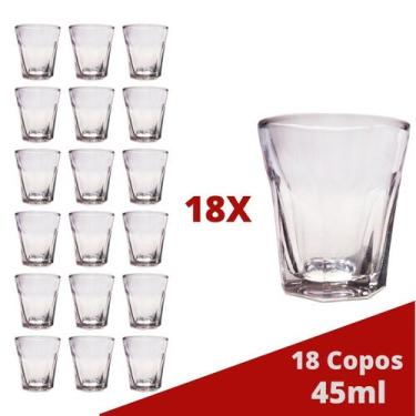 Imagem de Copo Shot Dose 45mL Vidro Cachaça Tequila Vodka Bar  18 un - TODO DIA,