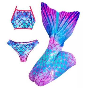 Imagem de Cauda De Sereia Infantil + Nadadeira + Top - Pronta Entrega - Rey Shop