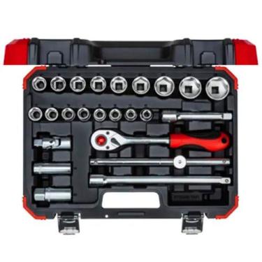 Imagem de Jogo de Soquete Sextavado 1/2" - 10 a 32mm Gedore Red 24 Peças 3300055